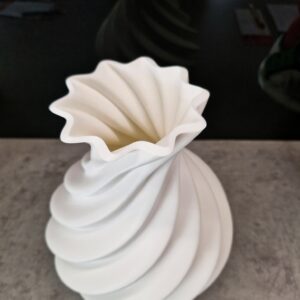 White Large Twisted Vase