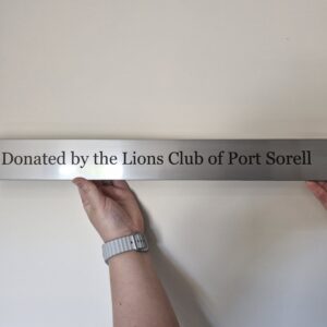 600x60 Stainless Steel Engraved Plaque