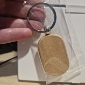 Oval Wood Keyring