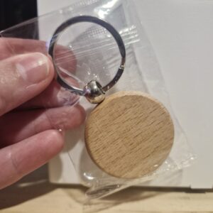 Round Wood Keyring
